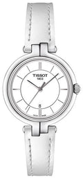  Shop Authentic Tissot T Lady Flamingo White Dial White Leather Strap Watch For Women - T094.210.16.011.00 - Luxxuri