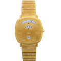 Gucci Grip Quartz Yellow Gold Dial Gold Steel Strap Unisex Watch - YA157409