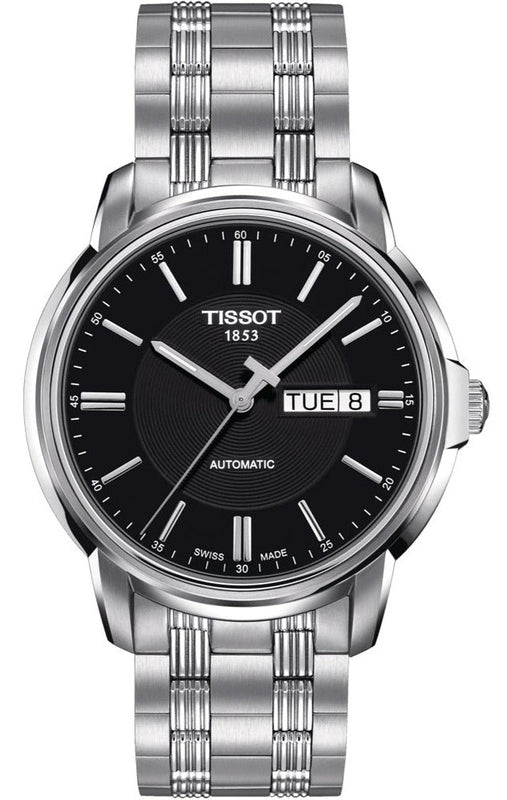  Shop Authentic Tissot Automatics III Black Dial Silver Steel Strap Watch For Men - T065.430.11.051.00 - Luxxuri