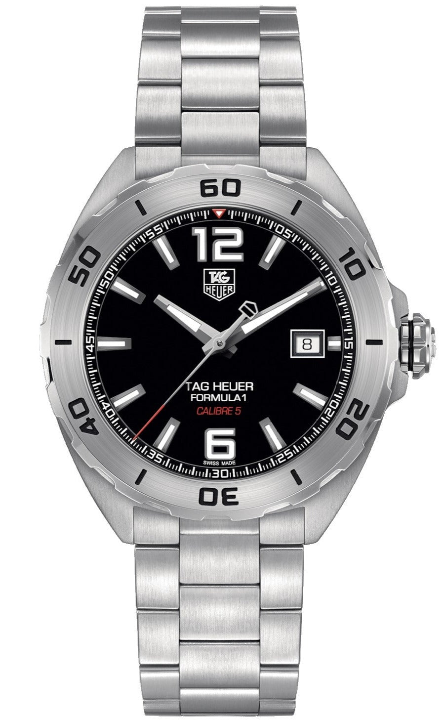 Tag Heuer Formula 1 Automatic Black Dial Silver Steel Strap Watch for Men - WAZ2113.BA0875