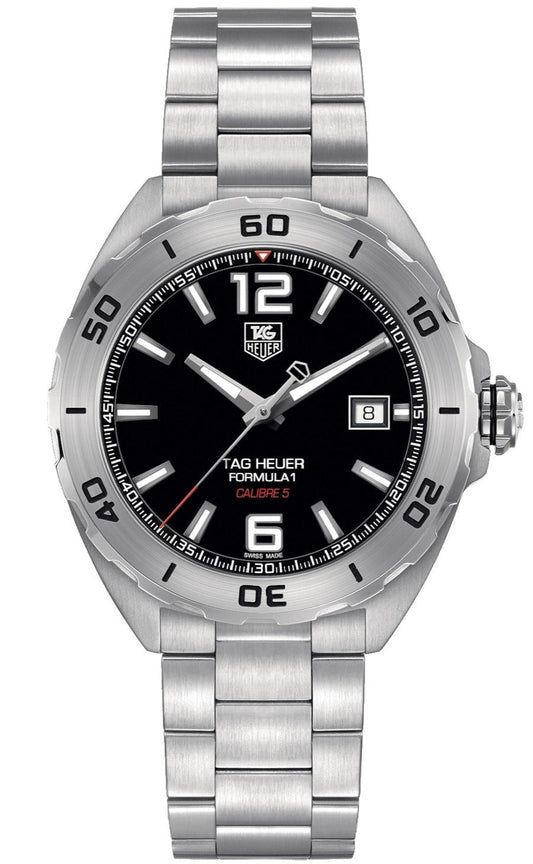  Shop Authentic Tag Heuer Formula 1 Automatic Black Dial Silver Steel Strap Watch for Men - WAZ2113.BA0875 - Luxxuri