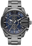 Shop Authentic Diesel Mega Chief Chronograph Blue Dial Black Steel Strap Watch For Men - DZ4329 - Luxxuri