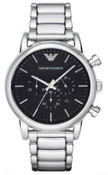  Shop Authentic Emporio Armani Luigi Black Dial Silver Steel Strap Watch For Men - AR1894 - Luxxuri