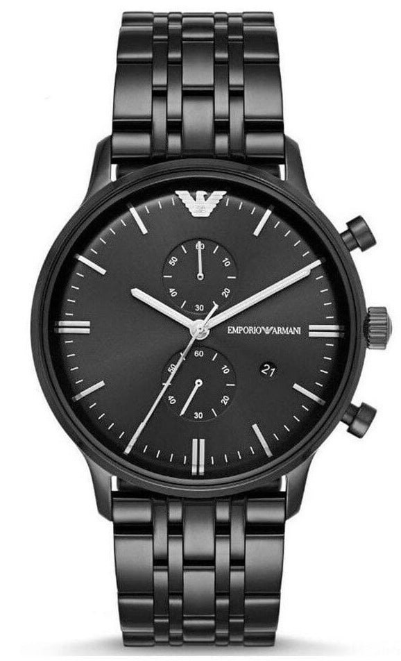  Shop Authentic Emporio Armani Chronograph Black Dial Black Steel Strap Watch For Men - AR1934 - Luxxuri