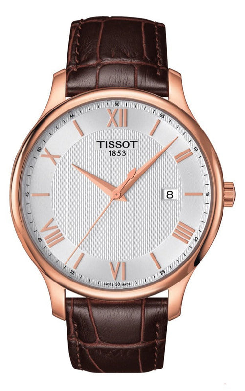  Shop Authentic Tissot T Classic Tradition Silver Dial Brown Leather Strap Watch For Men - T063.610.36.038.00 - Luxxuri