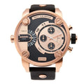  Shop Authentic Diesel Little Daddy Black & Gold Dial Black Leather StrapWatch For Men - DZ7282 - Luxxuri