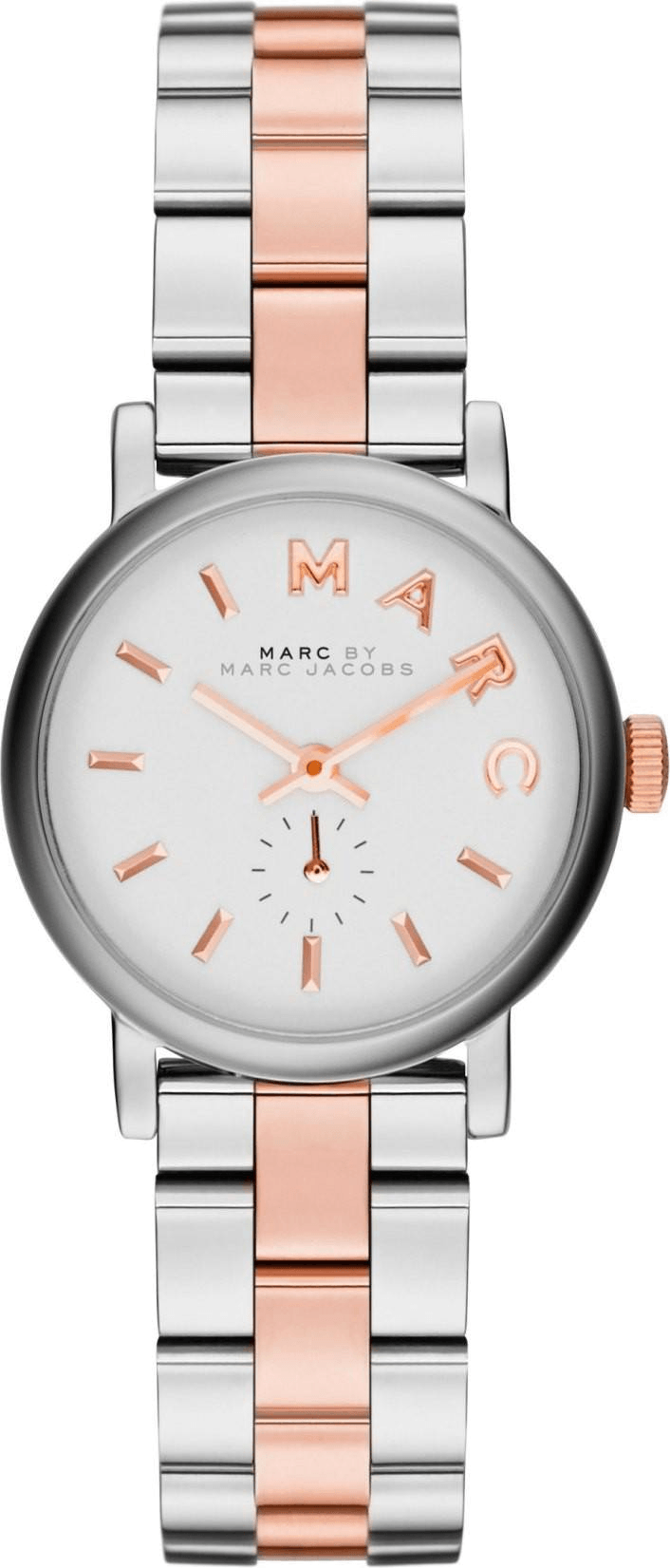  Shop Authentic Marc Jacobs Baker White Dial Two Tone Steel Strap Watch for Women - MBM3331 - Luxxuri