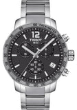  Shop Authentic Tissot Quickster Chronograph Black Dial Silver Steel Strap Watch For Men - T095.417.11.067.00 - Luxxuri