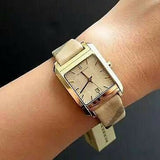  Shop Authentic Burberry Nova Gold Tone Square Dial Leather Strap Watch for Women - BU1582 - Luxxuri
