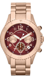  Shop Authentic Marc Jacobs Rock Chronograph Mother of Pearl Red Dial Rose Gold Steel Strap Unisex Watch - MBM3251 - Luxxuri