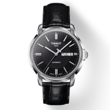  Shop Authentic Tissot Automatics III Day Date Black Dial Black Leather Strap Watch For Men - T065.430.16.051.00 - Luxxuri