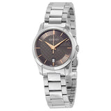  Shop Authentic Gucci G Timeless Brown Dial Silver Steel Strap Watch For Women - YA126529 - Luxxuri