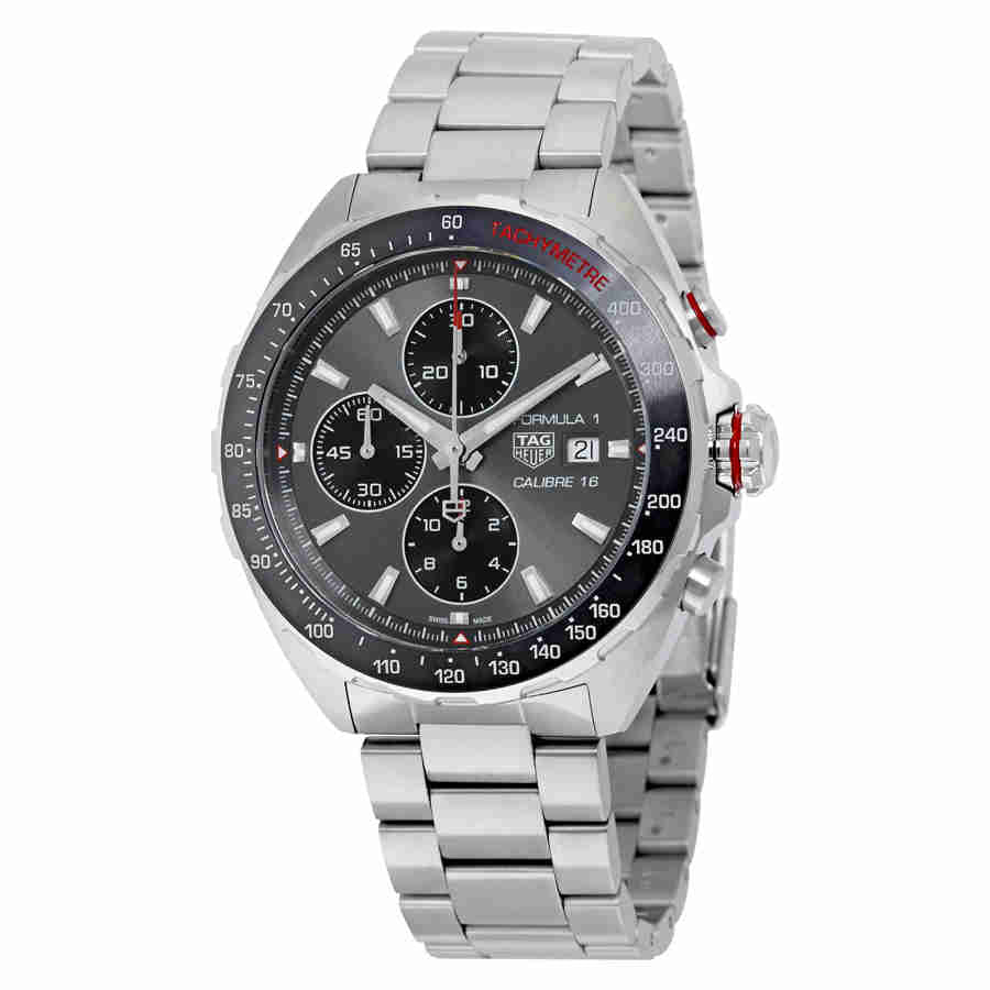  Shop Authentic Tag Heuer Formula 1 Automatic Chronograph Grey Dial Silver Strap Watch for Men - CAZ2012.BA0876 - Luxxuri