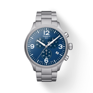  Shop Authentic Tissot T Sport Chrono XL Chronograph Blue Dial Silver Steel Strap Watch For Men - T116.617.11.047.00 - Luxxuri