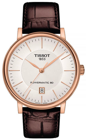  Shop Authentic Tissot Carson Premium Powermatic 80 White Dial Brown Leather Strap Watch For Men - T122.407.36.031.00 - Luxxuri