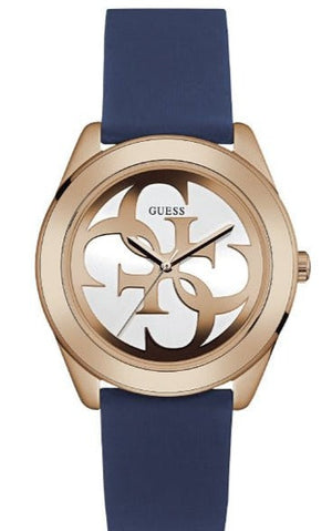  Shop Authentic Guess G Twist White Dial Blue Silicone Strap Watch For Women - W0911L6 - Luxxuri