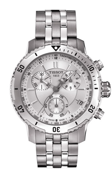  Shop Authentic Tissot PRS 200 Chronograph Silver Dial Watch For Men - T067.417.11.031.00 - Luxxuri