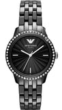  Shop Authentic Emporio Armani Crystal Ceramica Black Dial Black Steel Strap Watch For Women - AR1478 - Luxxuri