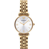  Shop Authentic Emporio Armani Gianni T Bar Silver Dial Gold Stainless Steel Strap Watch For Women - AR1877 - Luxxuri