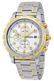  Shop Authentic Fossil Dean Chronograph White Dial Silver Steel Strap Watch for Men - FS4795 - Luxxuri