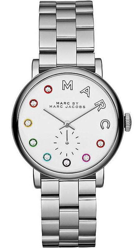  Shop Authentic Marc Jacobs Marc White Dial Silver Steel Strap Watch for Women - MBM3420 - Luxxuri