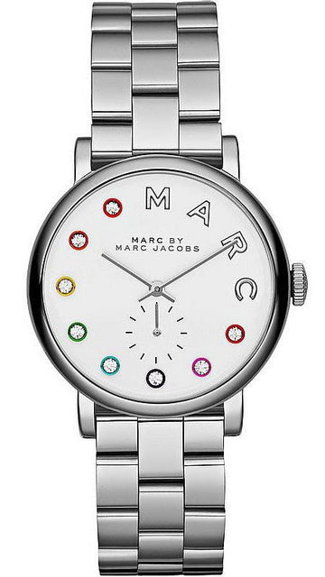 Shop Authentic Marc Jacobs Marc White Dial Silver Steel Strap Watch for Women - MBM3420 - Luxxuri
