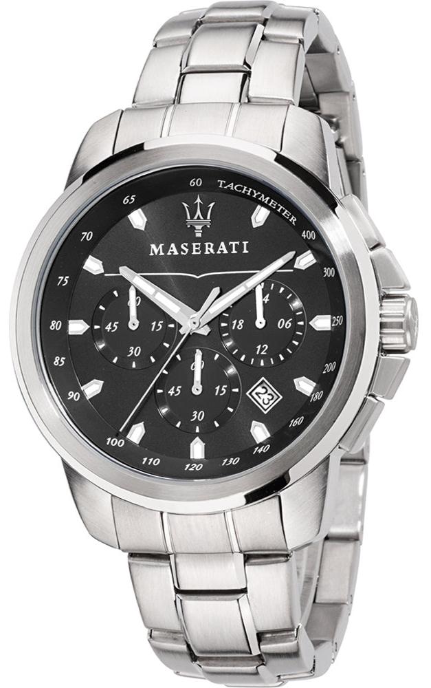  Shop Authentic Maserati Successo Chronograph Black Dial Silver Steel Strap Watch For Men - R8873621001 - Luxxuri