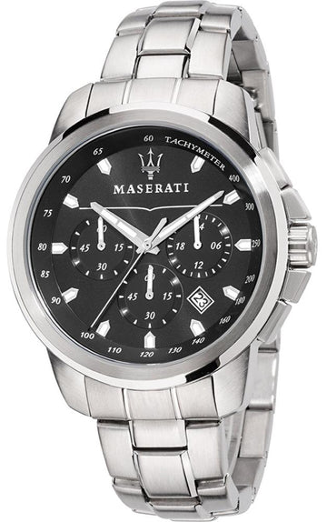  Shop Authentic Maserati Successo Chronograph Black Dial Silver Steel Strap Watch For Men - R8873621001 - Luxxuri