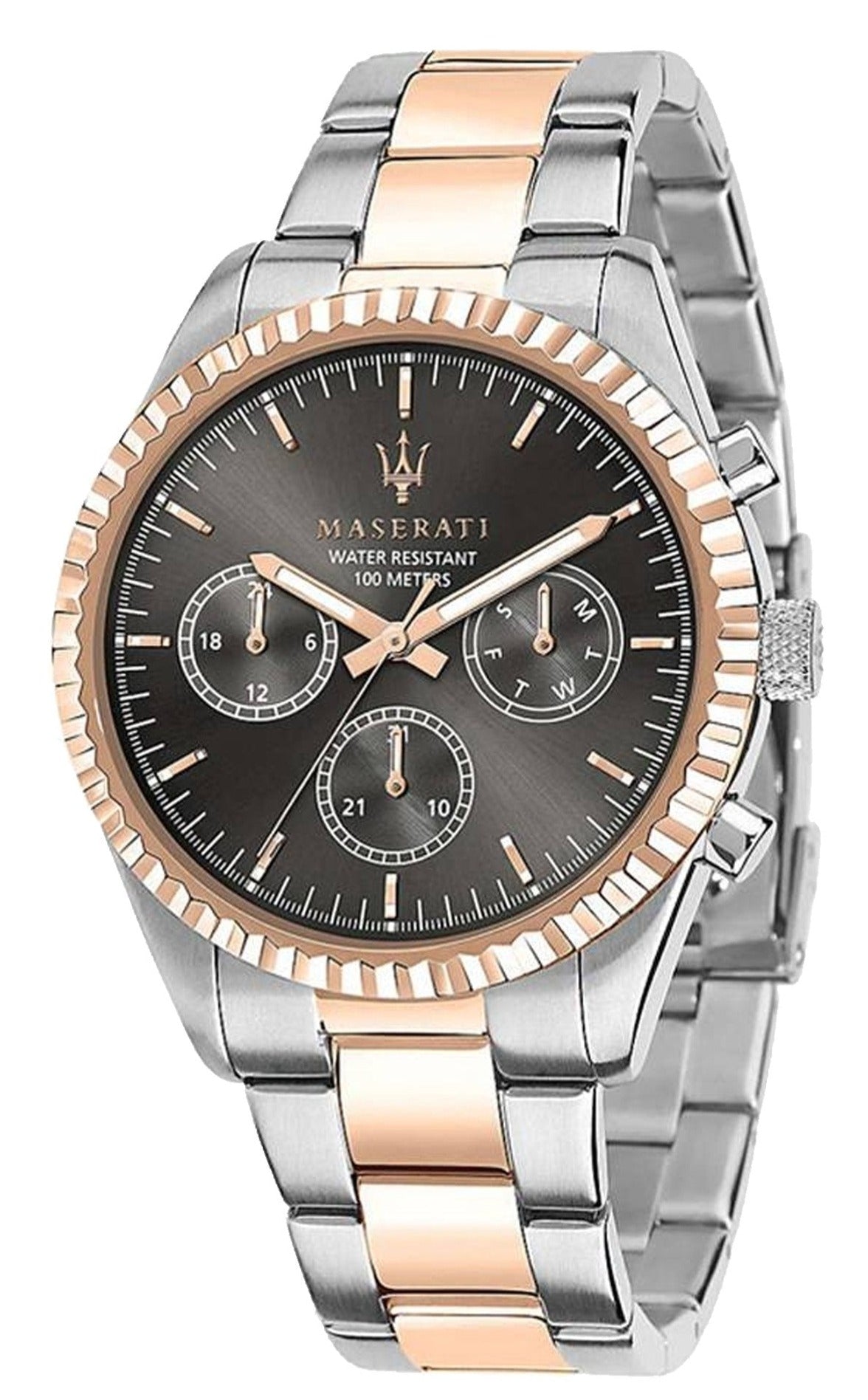  Shop Authentic Maserati Competizione Analog Black Dial Two Tone Stainless Steel Strap Watch For Men - R8853100020 - Luxxuri