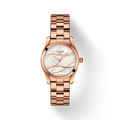 Tissot T Wave T Lady Mother of Pearl Dial Rose Gold Steel Strap Watch For Women - T112.210.33.111.00