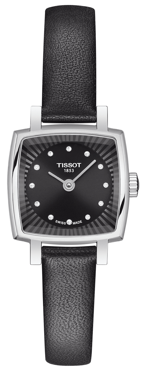  Shop Authentic Tissot Lovely Square Quartz Diamonds Black Dial Black Leather Strap Watch For Women - T058.109.16.056.00 - Luxxuri