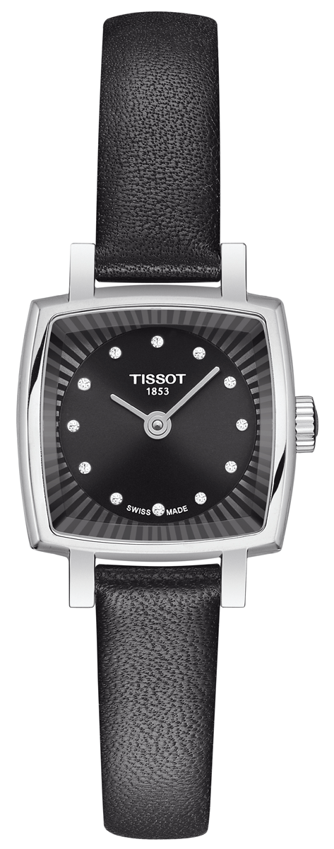  Shop Authentic Tissot Lovely Square Quartz Diamonds Black Dial Black Leather Strap Watch For Women - T058.109.16.056.00 - Luxxuri