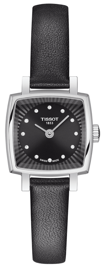  Shop Authentic Tissot Lovely Square Quartz Diamonds Black Dial Black Leather Strap Watch For Women - T058.109.16.056.00 - Luxxuri
