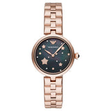  Shop Authentic Emporio Armani Arianna Black Dial Rose Gold Stainless Steel Watch For Women - AR11197 - Luxxuri
