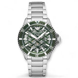  Shop Authentic Emporio Armani Diver Automatic Green Dial Silver Steel Strap Watch For Men - AR60061 - Luxxuri