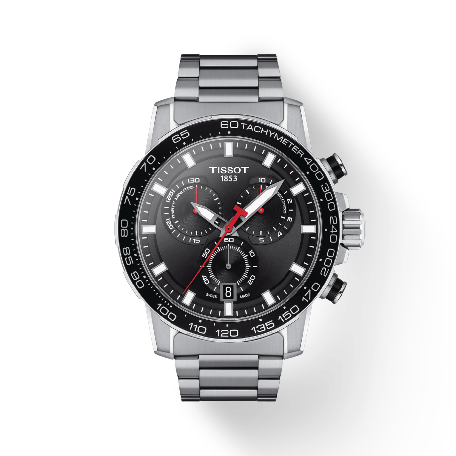  Shop Authentic Tissot Supersport Chrono Black Dial Silver Steel Strap Watch For Men - T125.617.11.051.00 - Luxxuri