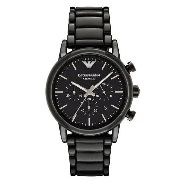  Shop Authentic Emporio Armani Luigi Chronograph Black Dial Black Stainless Steel Watch For Men - AR1507 - Luxxuri