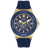  Shop Authentic Guess Force Blue & Rose Gold Dial Blue Silicone Strap Watch For Men - W0674G2 - Luxxuri
