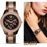  Shop Authentic Fossil Stella Multifunction Brown Dial Two Tone Steel Strap Watch for Women - ES4079 - Luxxuri