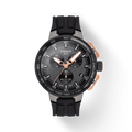 Tissot T Race Cycling Chronograph Black Dial Black Rubber Strap Watch For Men - T111.417.37.441.07