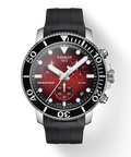 Tissot Seastar 1000 Chronograph Red Dial Black Rubber Strap Watch For Men - T120.417.17.421.00