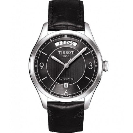  Shop Authentic Tissot T One Automatic Black Dial Black Leather Strap Watch For Men - T038.430.16.057.00 - Luxxuri