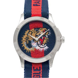  Shop Authentic Gucci G Timless Le Marche Des Merveilles Blue & Red Dial Blue & Red Nylon Strap Unisex Watch  - YA126495 - Luxxuri