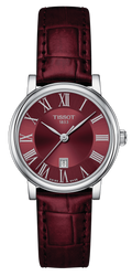  Shop Authentic Tissot Carson Premium Lady Maroon Dial Maroon Leather Strap Watch For Women - T122.210.16.373.00 - Luxxuri