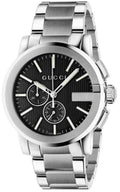  Shop Authentic Gucci G Chrono Black Dial Silver Steel Strap Watch For Men - YA101204 - Luxxuri