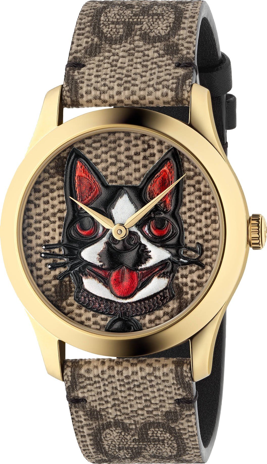  Shop Authentic Gucci G-Timeless Brown Dial Brown Leather Strap Unisex Watch - YA1264057 - Luxxuri