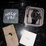  Shop Authentic Fossil Goodwin Chrono Analog Black Dial Grey Steel Strap Watch for Men - FS5518 - Luxxuri