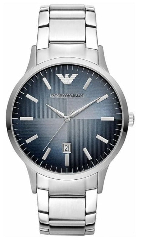  Shop Authentic Emporio Armani Renato Blue Dial Silver Steel Strap Watch For Men - AR2472 - Luxxuri