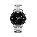  Shop Authentic Emporio Armani Chronograph Black Dial Silver Steel Strap Watch For Men - AR0389 - Luxxuri