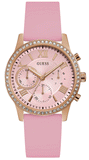  Shop Authentic Guess Solar Rose Gold Dial Pink Rubber Strap Watch For Women - W1135L2 - Luxxuri